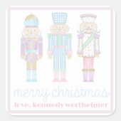 Pastel Waterverf Nutkraker Gift Sticker (Voorkant)