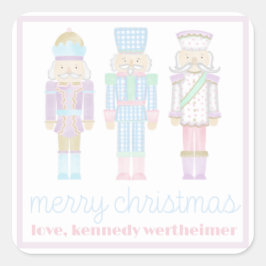 Pastel Waterverf Nutkraker Gift Sticker