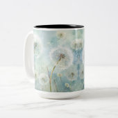  PASTEL WATERVERF PAARDENBLOEMEN TWEEKLEURIGE KOFFIEMOK (Voorkant links)