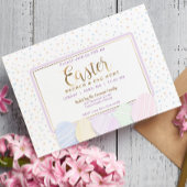 Pastel Waterverf Paasbrunch & Egg Hunt Uitnodigen Notitiekaartje