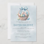 pastel Waterverf paaseierjacht paasmand Kaart (Voorkant)