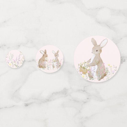 Pastel Waterverf paashaas eierjacht brunch Confetti (Achterkanten)