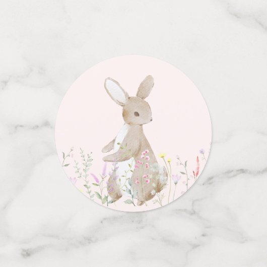 Pastel Waterverf paashaas eierjacht brunch Confetti (Kleine voorkant)