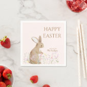 Pastel Waterverf paashaas eierjacht brunch Servet (Insitu)