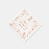 Pastel Waterverf Paashaas Verjaardag Servet (Hoek)