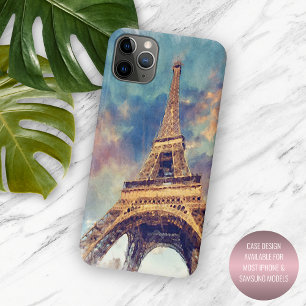 Pastel Waterverf Parijs Eiffeltoren Kunst Schilder Case-Mate iPhone Case