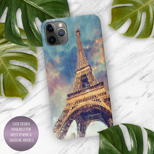 Pastel Waterverf Parijs Eiffeltoren Kunst Schilder iPhone 16 Pro Max Hoesje