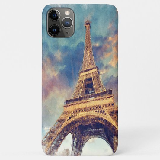 Pastel Waterverf Paris Eiffeltoren Kunstschilder Case-Mate iPhone Case (Achterkant)