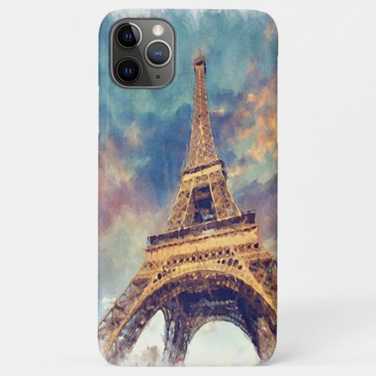 Pastel Waterverf Paris Eiffeltoren Kunstschilder Case-Mate iPhone Case (Achterkant)