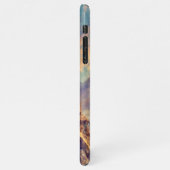 Pastel Waterverf Paris Eiffeltoren Kunstschilder iPhone Hoesje (Linkerkant)