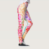 Pastel Waterverf Patroon Leggings (Rechts)
