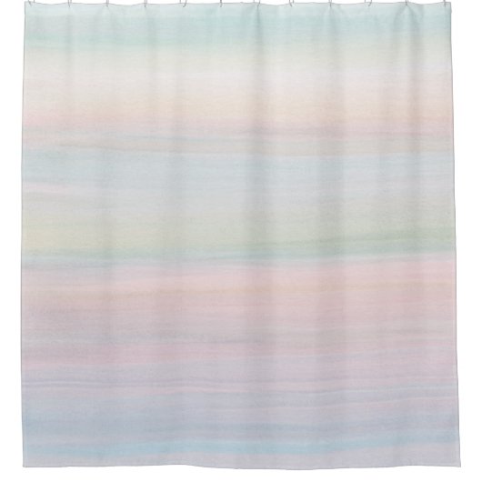 Pastel Waterverf Pattern Shower Curtain Douchegordijn (Voorkant)
