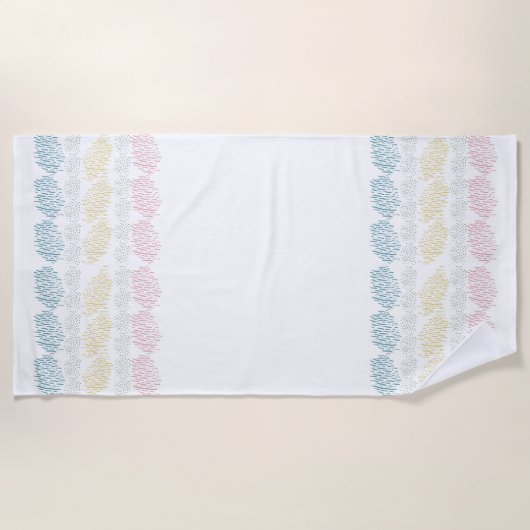 Pastel Waterverf penseelstreken Strandlaken (Voorkant)