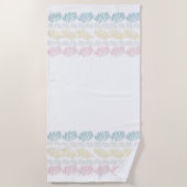 Pastel Waterverf penseelstreken Strandlaken (Voorkant)