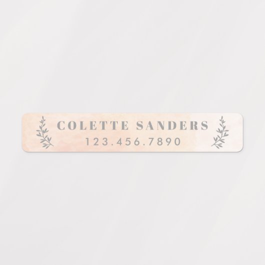 Pastel Waterverf Persoonlijke naam Labels (Design 1)