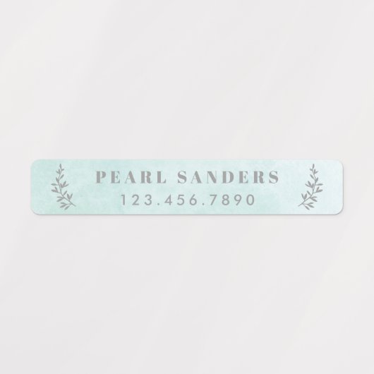 Pastel Waterverf Persoonlijke naam Labels (Design 2)