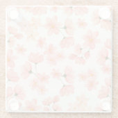 Pastel Waterverf Perzik Floral Onderzetter (Achterkant)