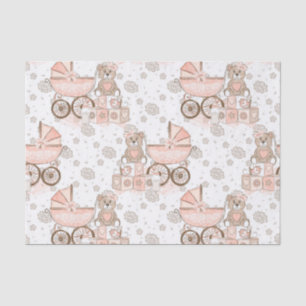 PASTEL WATERVERF PINK BABY GIRL BLOKKEN TISSUEPAPIER