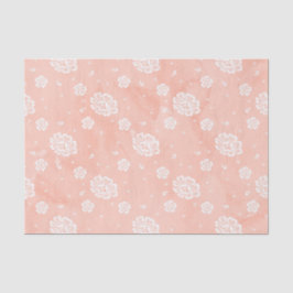 PASTEL WATERVERF PINK MET WITTE STROMEN TISSUEPAPIER