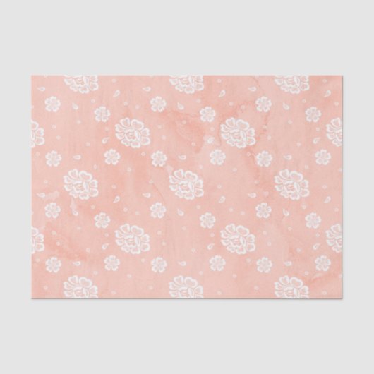 PASTEL WATERVERF PINK MET WITTE STROMEN TISSUEPAPIER (Voorkant)