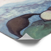  pastel Waterverf pioen illustratie Poster (Hoek)