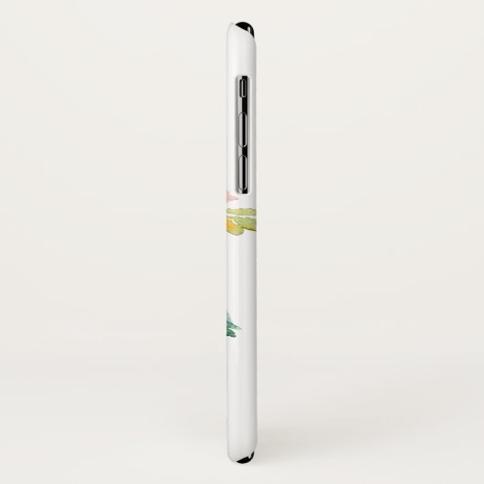 Pastel waterverf pioenen metallisch kopermonogram Case-Mate iPhone case (Achterkant/links)