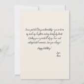 Pastel Waterverf Pioenencake Verjaardag Kaart (Achterkant)