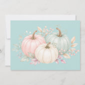 Pastel Waterverf Pompoen Huwelijk Save The Date (Achterkant)