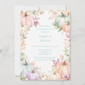 Pastel Waterverf Pompoen Verlovingsfeest Kaart (Voorkant)