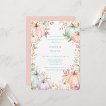 Pastel Waterverf Pompoen Verlovingsfeest