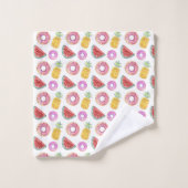 Pastel Waterverf Pool Float Patroon Bad Handdoek (Wasdoekje)