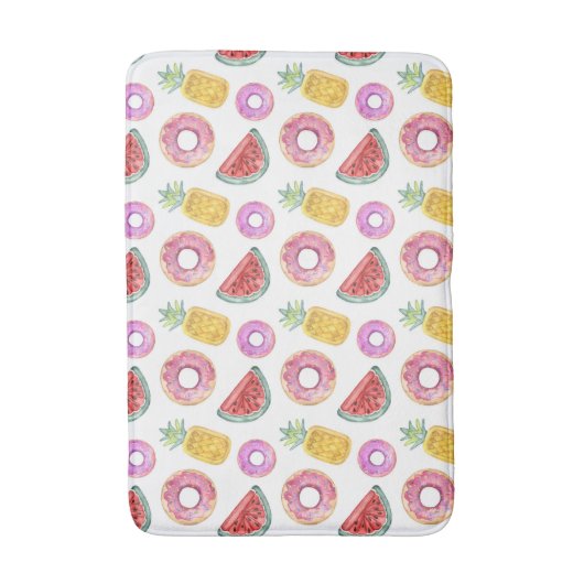 Pastel Waterverf Pool Float Patroon Badmat (Voorkant Verticaal)