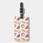 Pastel Waterverf Pool Float Patroon Bagagelabel (Voorkant verticaal)