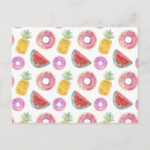 Pastel Waterverf Pool Float Patroon Briefkaart (Voorkant)