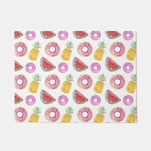 Pastel Waterverf Pool Float Patroon Deurmat (Voorkant)