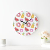 Pastel Waterverf Pool Float Patroon Grote Klok (Huis)