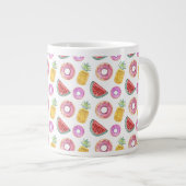 Pastel Waterverf Pool Float Patroon Grote Koffiekop (Voorkant rechts)