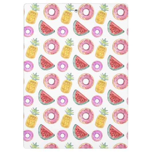 Pastel Waterverf Pool Float Patroon Klembord (Achterkant)