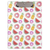 Pastel Waterverf Pool Float Patroon Klembord (Voorkant)