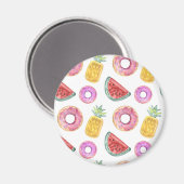 Pastel Waterverf Pool Float Patroon Magneet (Voorkant / Achterkant)