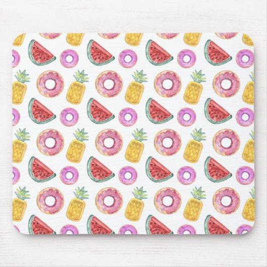 Pastel Waterverf Pool Float Patroon Muismat (Voorkant)
