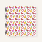 Pastel Waterverf Pool Float Patroon Notitieboek (Voorkant)