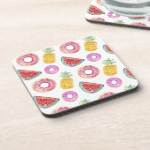 Pastel Waterverf Pool Float Patroon Onderzetter (Linkerzijde)