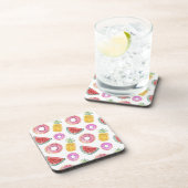 Pastel Waterverf Pool Float Patroon Onderzetter (Rechterzijde)