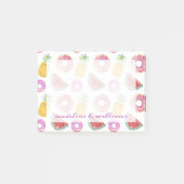 Pastel Waterverf Pool Float Patroon Post-it® Notes (Voorkant)