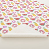 Pastel Waterverf Pool Float Patroon Sherpa Deken (3/4)