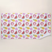 Pastel Waterverf Pool Float Patroon Strandlaken (Voorkant)