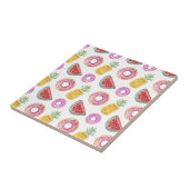 Pastel Waterverf Pool Float Patroon Tegeltje (Zijkant)