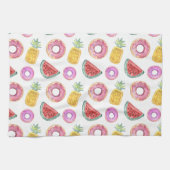 Pastel Waterverf Pool Float Patroon Theedoek (Horizontaal)