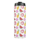 Pastel Waterverf Pool Float Patroon Thermosbeker (Voorkant)